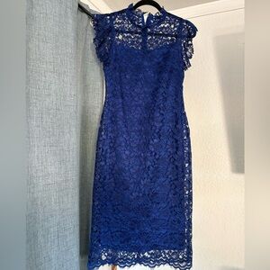 Enfocus Studio Royal Blue Lace Midi Dress